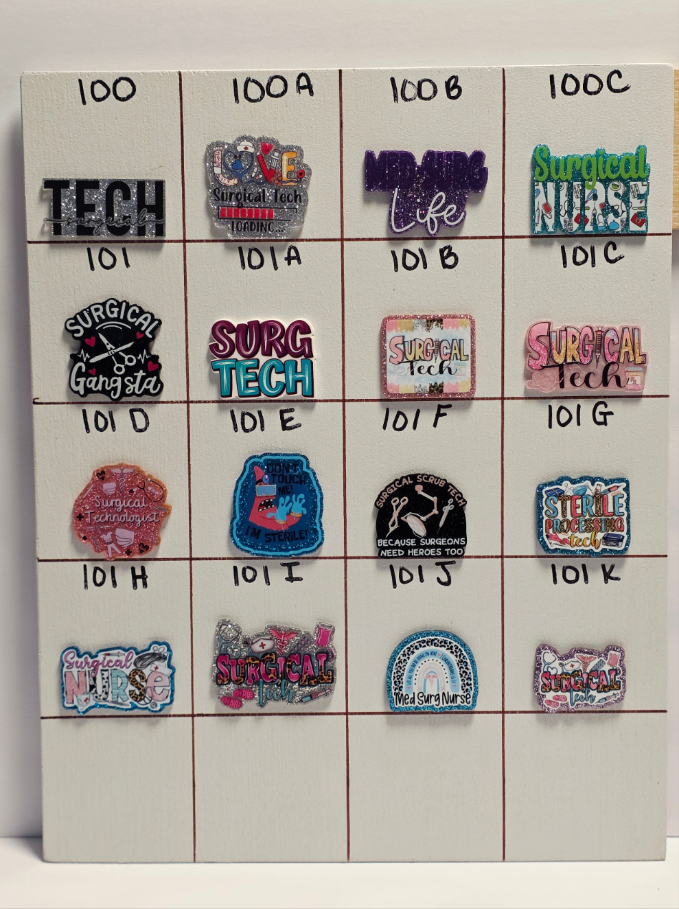Surgery/ Surg Tech Badge Reel Designs # 100- 101
