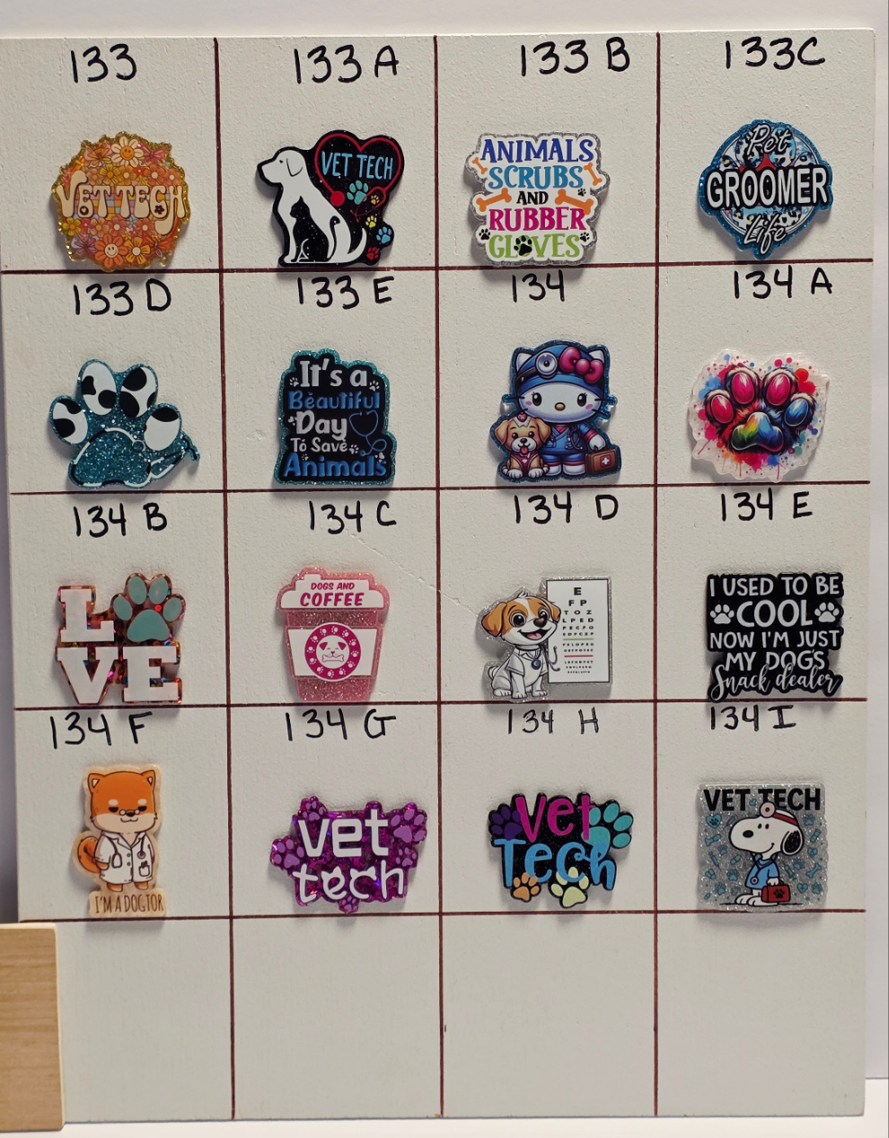Vet Tech Badge Reel Designs # 518 - 521