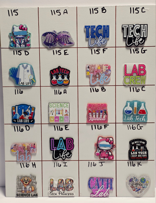 Lab Badge Reel Designs.          #115 - 120