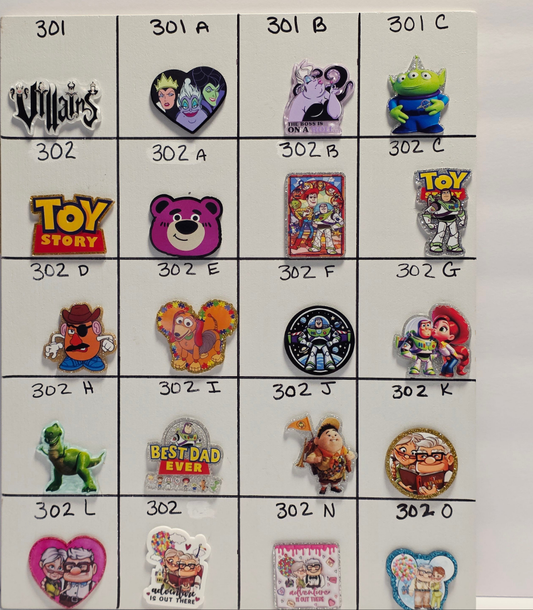 Pixar Badge Reel Designs # 301 - 302