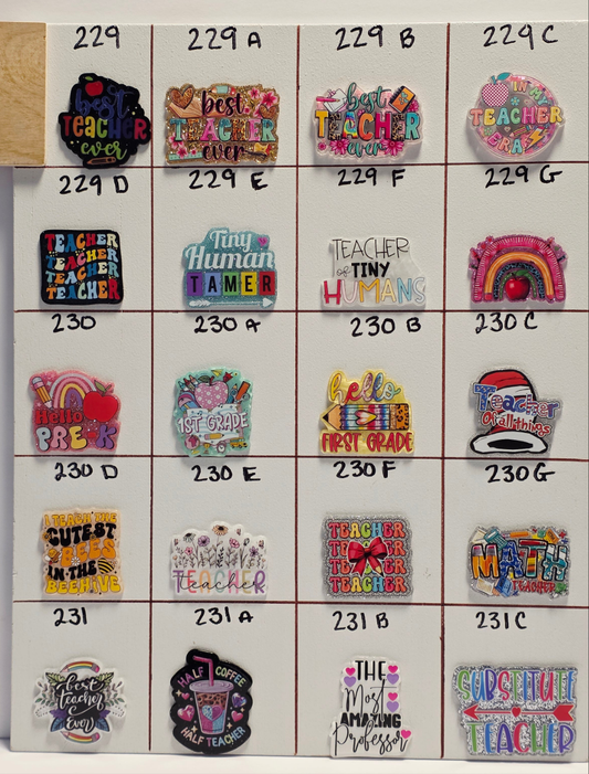 Teacher Badge Reel Designs # 229 - 236
