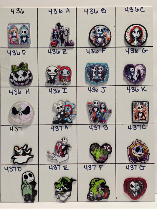 Jack & Sally Badge Reel Designs # 436 - 438