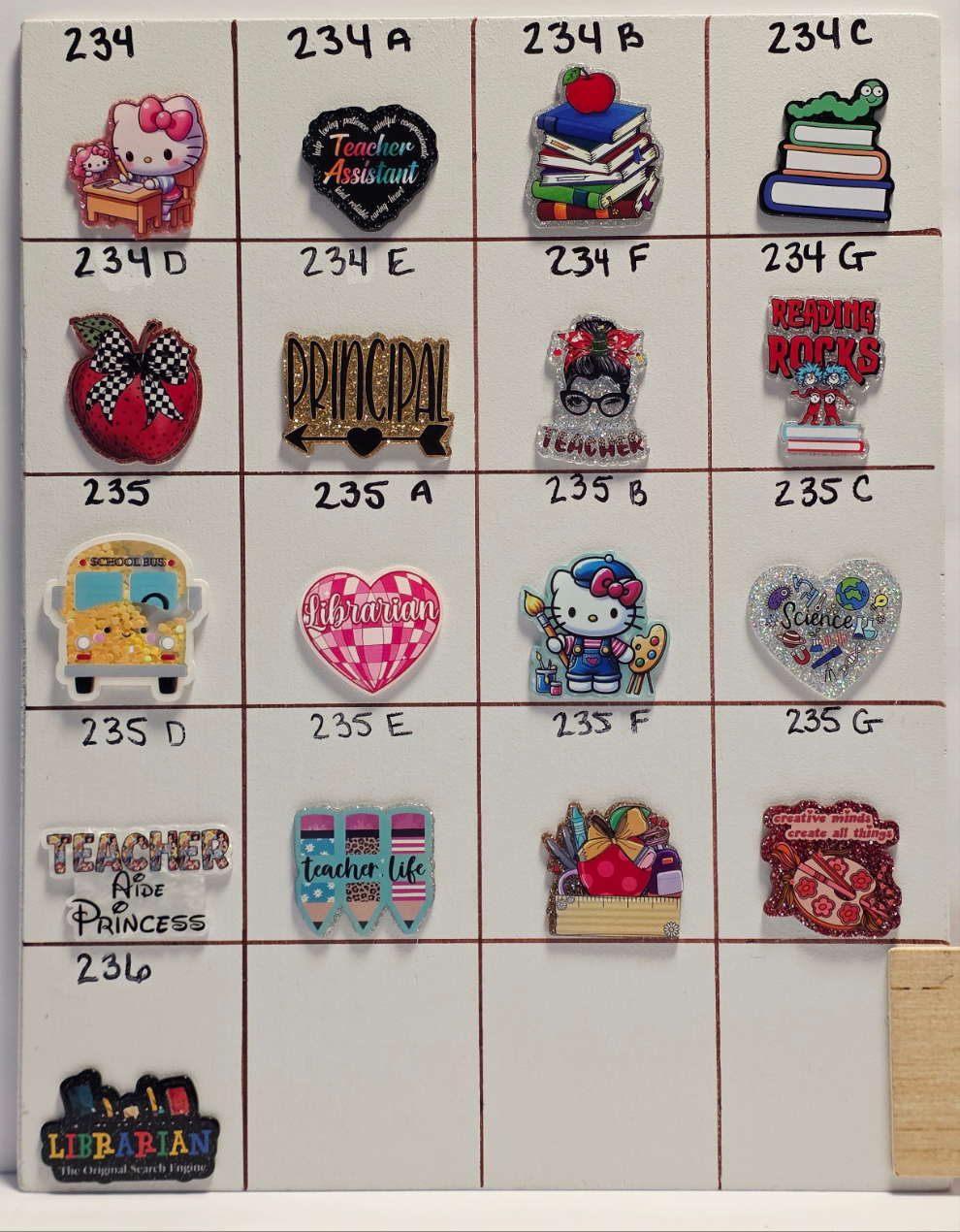 Teacher Badge Reel Designs # 229 - 236