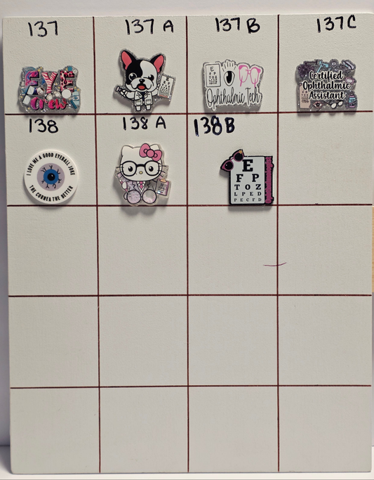 Ophthalmology Badge Reel Designs # 137 - 138