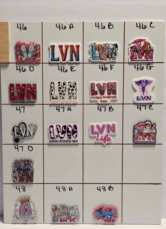 LVN Badge Reel Designs #46-48